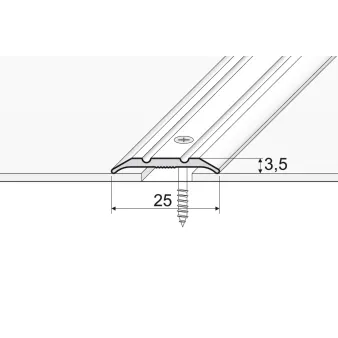 Listwa łączeniowa - Anoda srebro - Aluminium anodowane