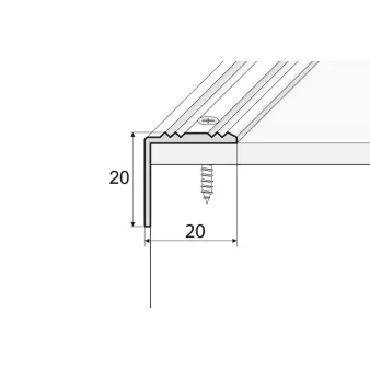 Kątownik 20 x 20 - Anoda czarna - Aluminium anodowane