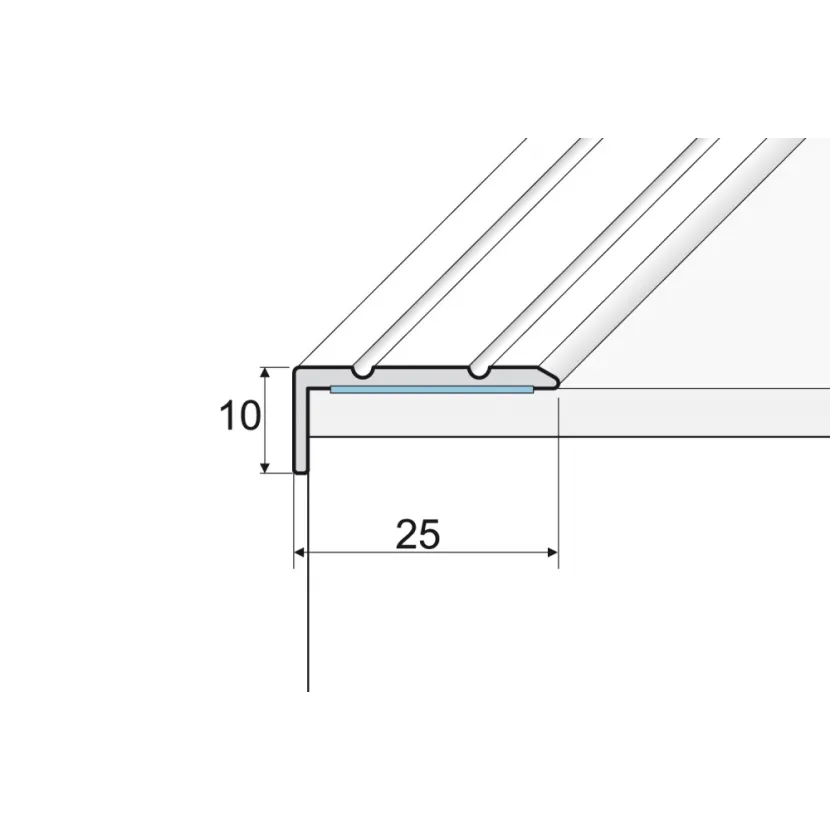 Kątownik 25 x 10 - Anoda szampan