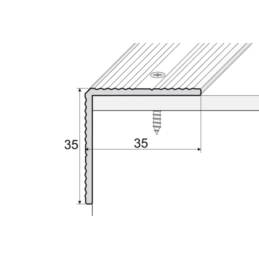 Kątownik Safety 35 x 35 - Żółta kontrastowa