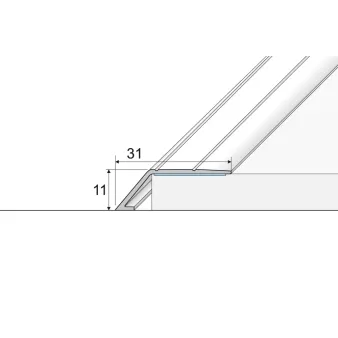 Listwa dylatacyjna - Anoda złoto - Aluminium anodowane