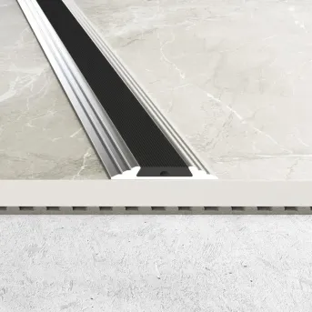 Listwa łączeniowa z wkładką antypoślizgową - Anoda srebro - Aluminium anodowane