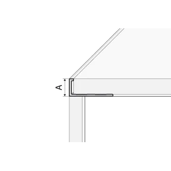 Listwa krawędziowa 8 mm - Anoda szampan - Aluminium anodowane