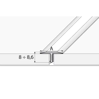 Listwa fugowa 26 mm - Okleina dąb koniakowy - Aluminium w okleinie
