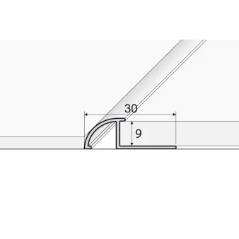 Listwa najazdowa - Anoda srebro - Aluminium anodowane