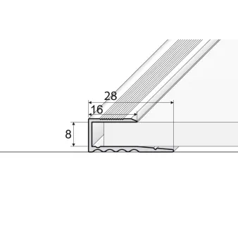 Listwa zakończeniowa - Inox gładki - Aluminium anodowane