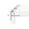 Listwa schodowa do płytki 10 mm - aluminium
