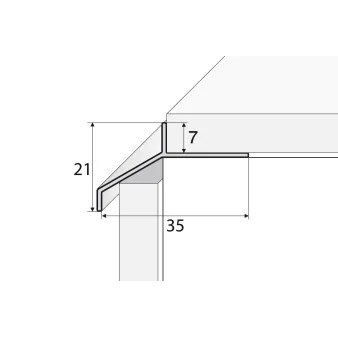 Listwa okapowa - Naturalne aluminium - Aluminium naturalne