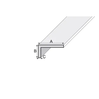 Kątownik 25 x 20 x 2 - Anoda szampan - Aluminium anodowane