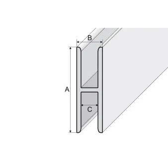 Haownik 40 x 12 x 8 - Anoda srebro - Aluminium anodowane