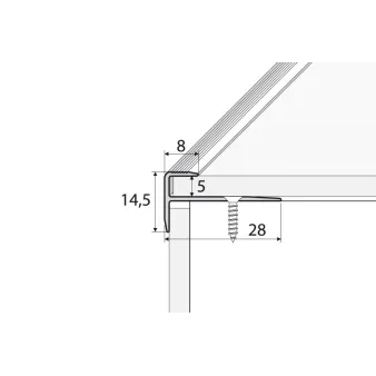 Listwa zakończeniowa - Anoda brąz - Aluminium anodowane