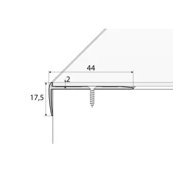 Listwa schodowa owalna - Anoda srebro - Aluminium anodowane