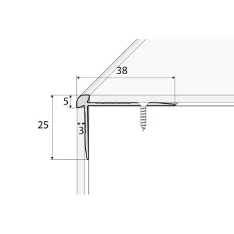 Listwa zakończeniowa - Anoda srebro - Aluminium anodowane