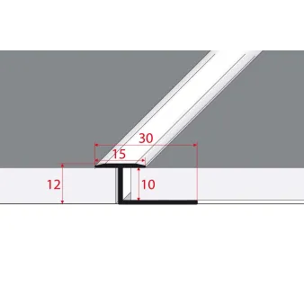 Profil łączeniowy gięty - Naturalne aluminium - Aluminium naturalne