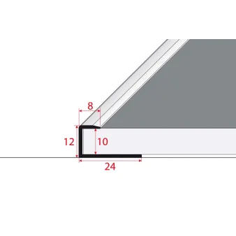 Profil Zakończeniowy Gięty - Anoda srebro - Aluminium anodowane
