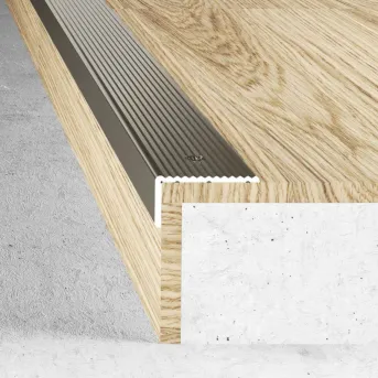 Kątownik 40 x 20 - Inox gładki - Aluminium anodowane