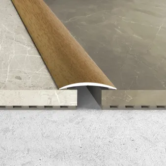 Listwa łączeniowa - Dąb jasny - Samoprzylepne - Aluminium w okleinie