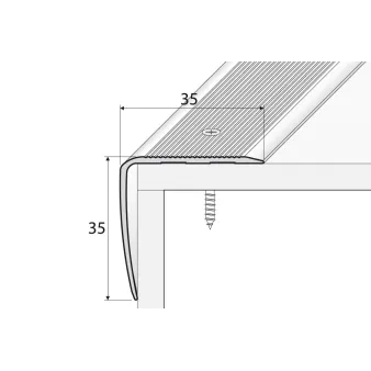 Kątownik 35 x 35 - Anoda srebro - Samoprzylepne - Aluminium anodowane
