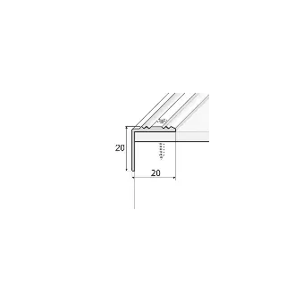 Kątownik 20 x 20 - Anoda brąz - Aluminium anodowane