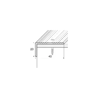 Kątownik 40 x 20 - Anoda brąz - Aluminium anodowane