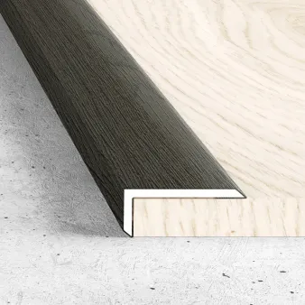 Kątownik 20 x 8 - Okleina dąb antracyt - Samoprzylepne - Aluminium w okleinie