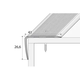 Kątownik 41 x 26.6 - Anoda szampan - Aluminium anodowane