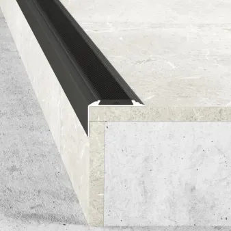 Kątownik z wkładką antypoślizgową - Inox szczotkowany - Aluminium anodowane