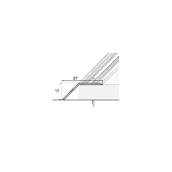 Listwa dylatacyjna 15 x 37 - Anoda brąz - Aluminium anodowane