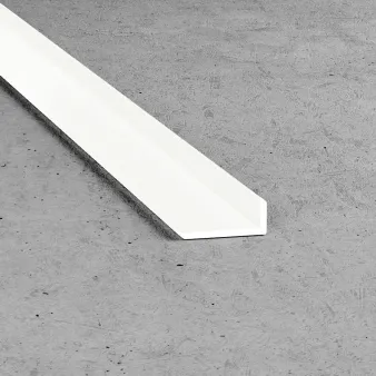 Kątownik fazowany 14 x 10 x 1.5 - Lakier biały (RAL) - Aluminium lakierowane