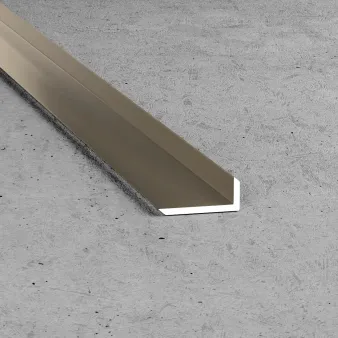 Kątownik fazowany 14 x 10 x 1.5 - Anoda szampan - Aluminium anodowane