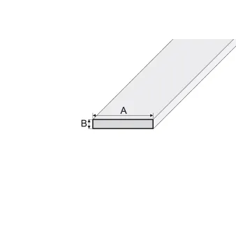Płaskownik 15 x 3 - Lakier biały (RAL) - Aluminium lakierowane