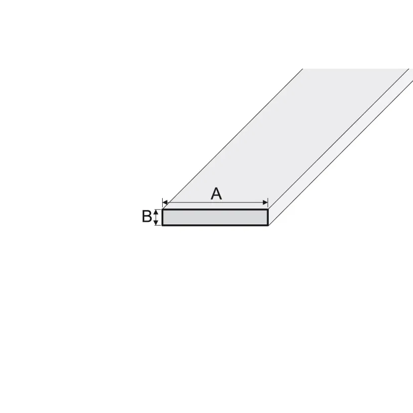 Płaskownik 15 x 3 - Lakier biały (RAL)