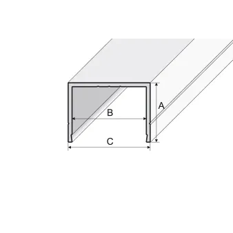Ceownik 20 x 18 x 20.6 - Anoda złoto - Aluminium anodowane