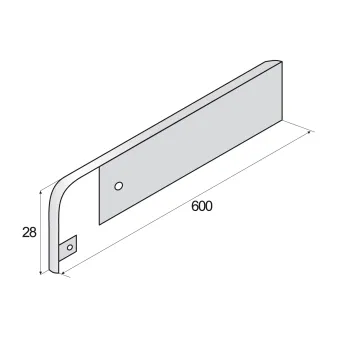 Profil łączeniowy gięty - Lakier biały (RAL) - Aluminium lakierowane