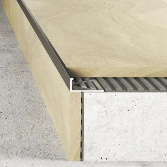 Listwa krawędziowa 8 mm - Inox szczotkowany - Aluminium anodowane
