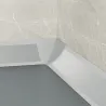 Narożnik wewnętrzny do listwy P61 - Okleina srebrny mat