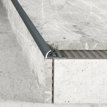 Listwa krawędziowa owalna 10 mm - Lakier lodowa szarość - Aluminium lakierowane