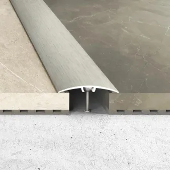 Listwa łączeniowa z uszczelką silikonową - Dąb wanilia - Samoprzylepne - Aluminium w okleinie