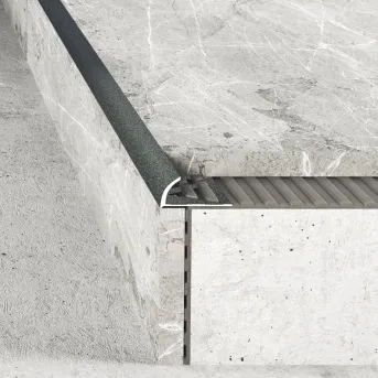 Listwa krawędziowa owalna 10 mm - Lakier metaliczna szarość - Aluminium lakierowane