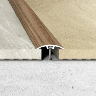 Listwa łączeniowa z uszczelką silikonową - Dąb - Samoprzylepne - Aluminium w okleinie