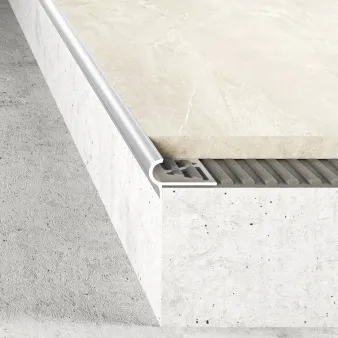 Listwa krawędziowa owalna 10 mm - Naturalne aluminium - Aluminium naturalne