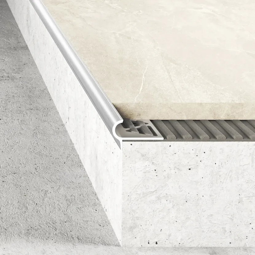 Listwa krawędziowa owalna 10 mm - Naturalne aluminium