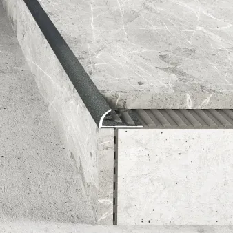 Listwa krawędziowa owalna 10 mm - Lakier metaliczna szarość - Aluminium lakierowane