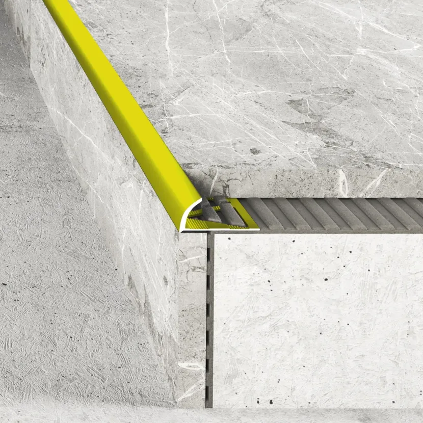 Listwa Safety krawędziowa owalna 10 mm - Żółta kontrastowa