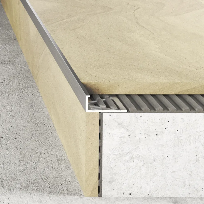 Listwa krawędziowa 10 mm - Naturalne aluminium polerowane