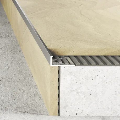 Listwa krawędziowa 10 mm - Naturalne aluminium polerowane