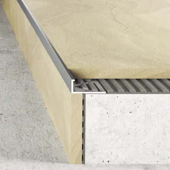 Listwa krawędziowa 8 mm - Naturalne aluminium polerowane - Aluminium naturalne