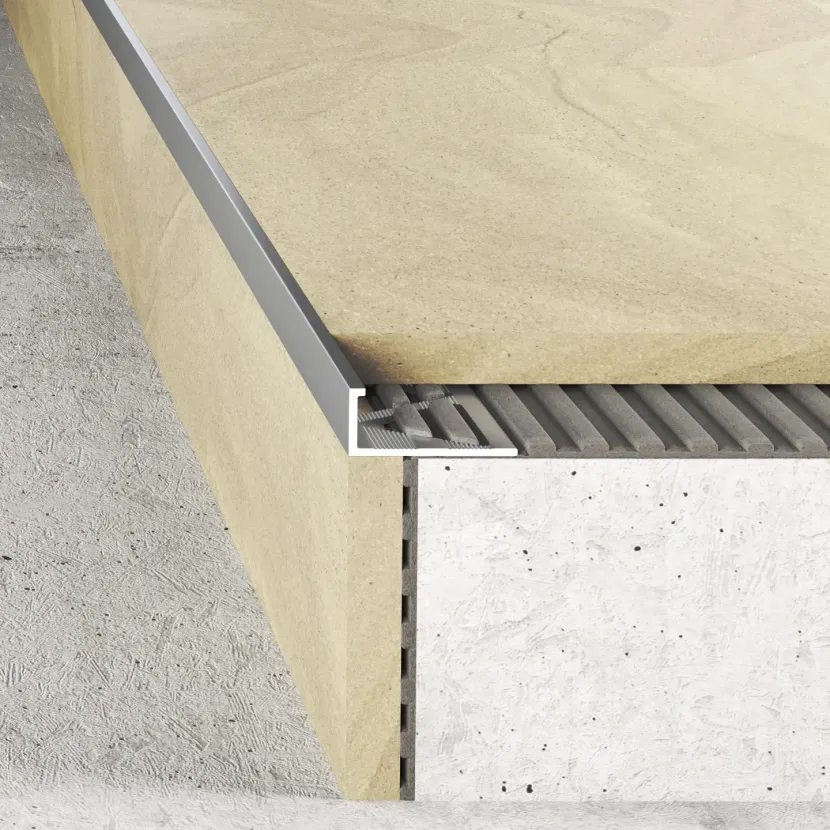 Listwa krawędziowa 8 mm - Naturalne aluminium polerowane