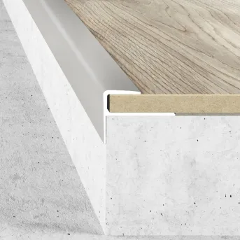 Listwa schodowa do paneli 8 mm - srebrna - Aluminium anodowane