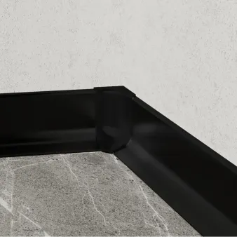 Narożniki wewnętrzne do listwy cokołowej multi - czarne (2 sztuki) - Aluminium anodowane